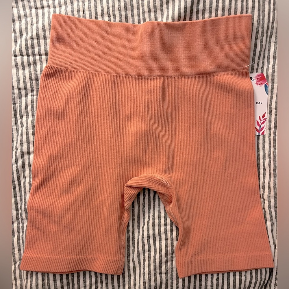 Olivia Kay Ribbed Biker Shorts